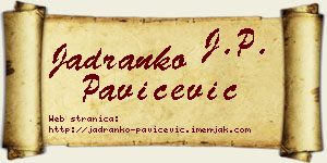 Jadranko Pavičević vizit kartica